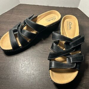Clarks Black Comfort Sandals